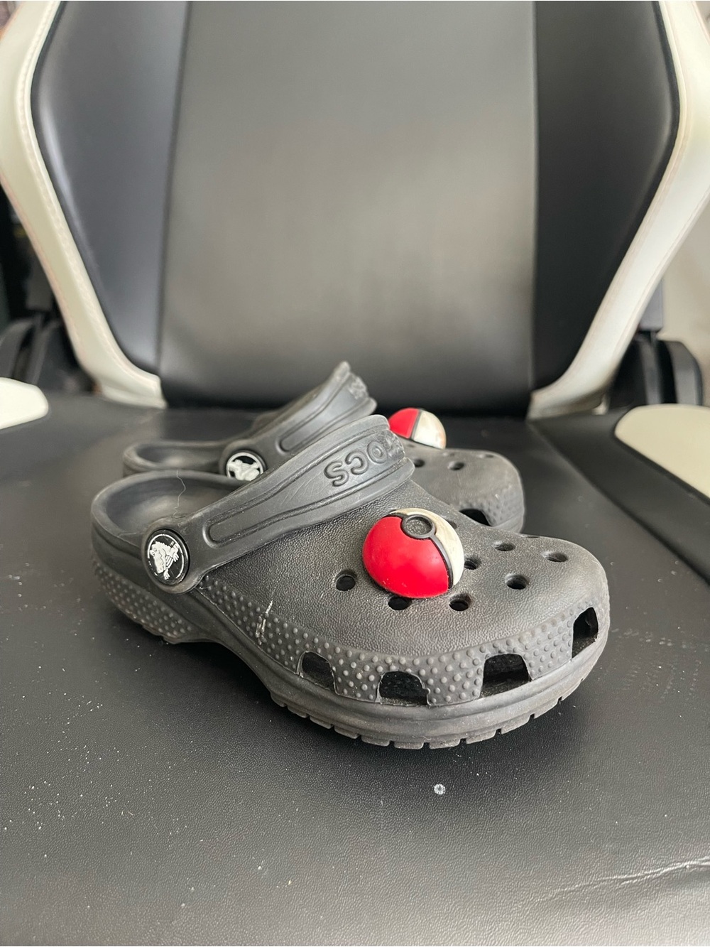 CROCS Kids Black Clogs with Pokemon Charms